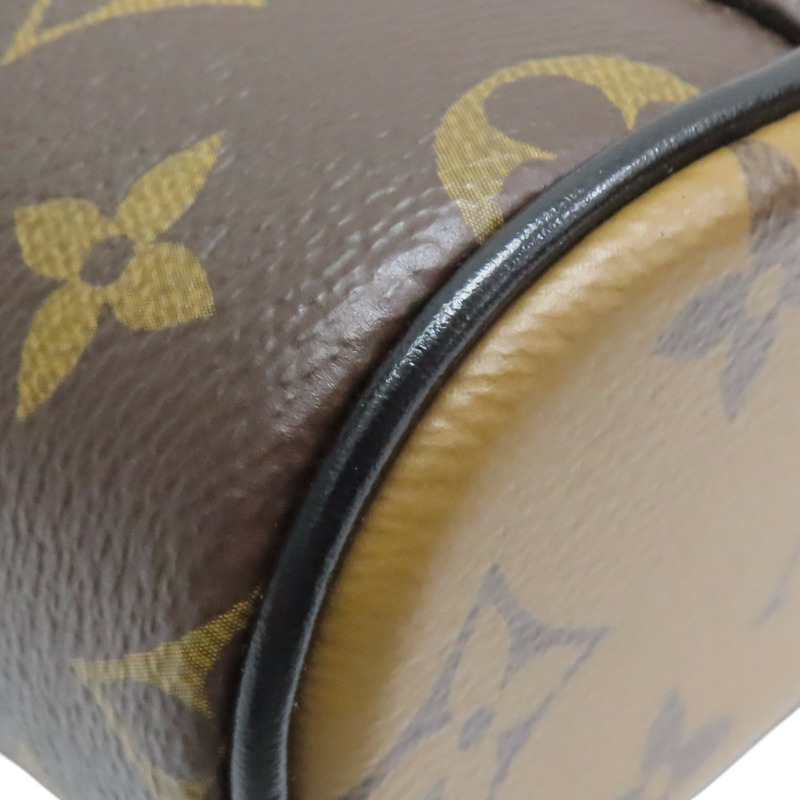 雙棕色 原花 帆布 Vanity Chain Pouch 肩背包【LOUIS VUITTON LV 路易威登】 M47125-12