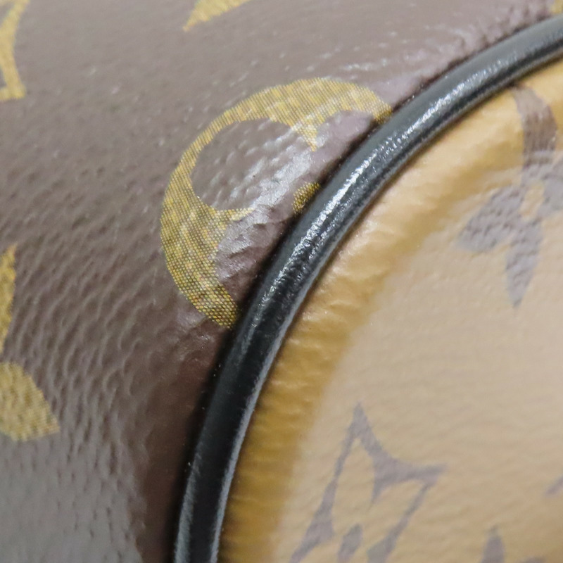 雙棕色 原花 帆布 Vanity Chain Pouch 肩背包【LOUIS VUITTON LV 路易威登】 M47125-14