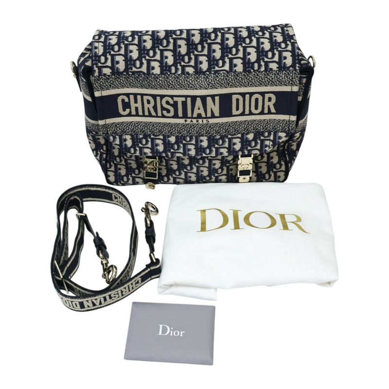 藍色 Oblique 刺繡 帆布 Diorcamp 肩背包 斜背包【Dior 迪奧】 M1240ORIW-7