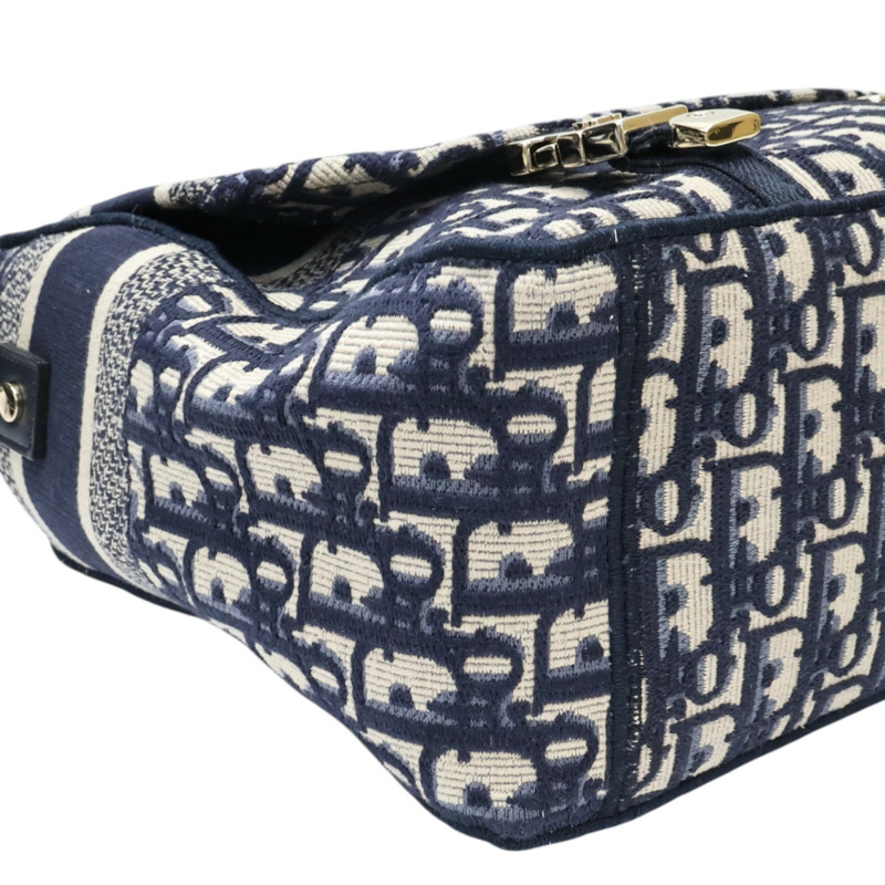 藍色 Oblique 刺繡 帆布 Diorcamp 肩背包 斜背包【Dior 迪奧】 M1240ORIW-8