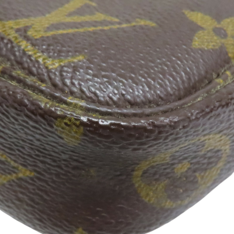 棕色 原花 帆布 Pochette Accessoires 手提包【LOUIS VUITTON LV 路易威登】 M51980-6
