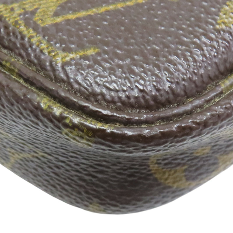 棕色 原花 帆布 Pochette Accessoires 手提包【LOUIS VUITTON LV 路易威登】 M51980-8