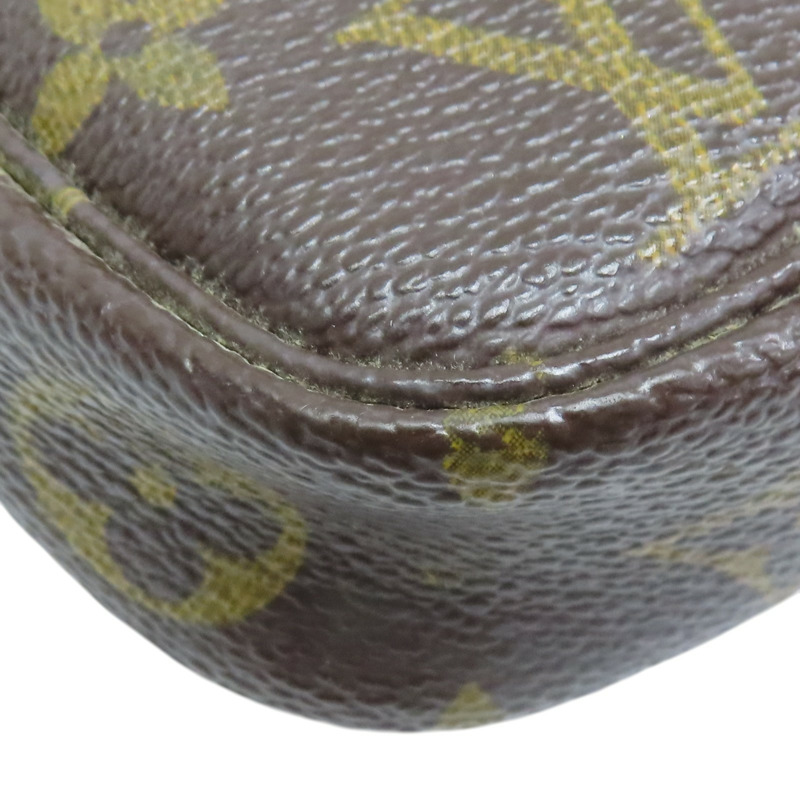 棕色 原花 帆布 Pochette Accessoires 手提包【LOUIS VUITTON LV 路易威登】 M51980-9