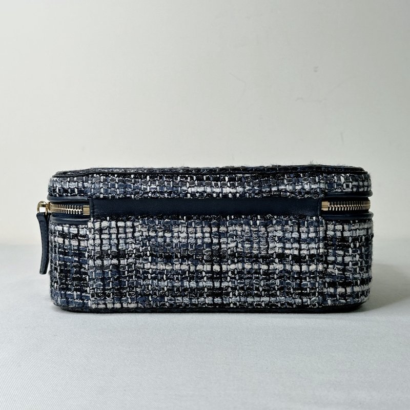 CHANEL 海軍藍毛呢鏈帶箱包-9