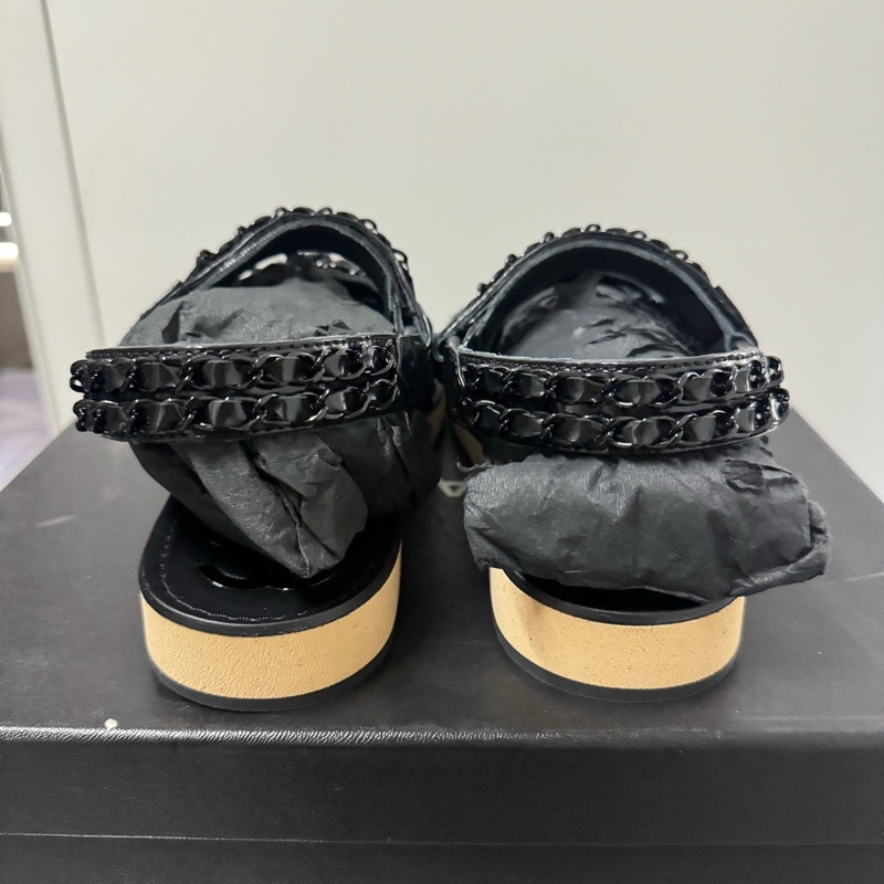 閒置未使用Chanel/香奈兒 編織涼鞋 女款休閒鞋 涼拖 沙灘鞋 尺碼 37.5碼。-2