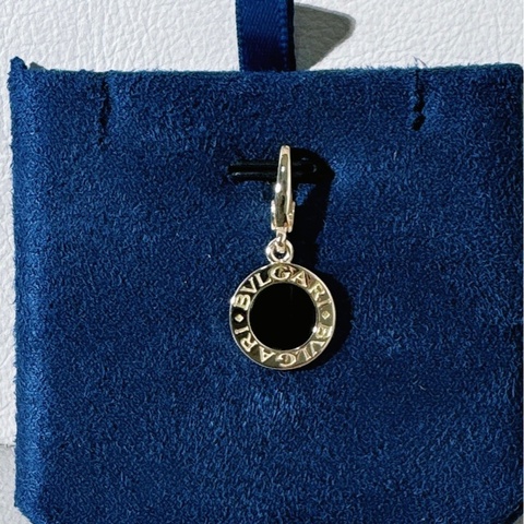Bvlgari寶格麗 Vintage 中古 18k 黃金黑瑪瑙吊墜