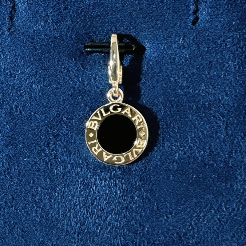 Bvlgari寶格麗 Vintage 中古 18k 黃金黑瑪瑙吊墜-2