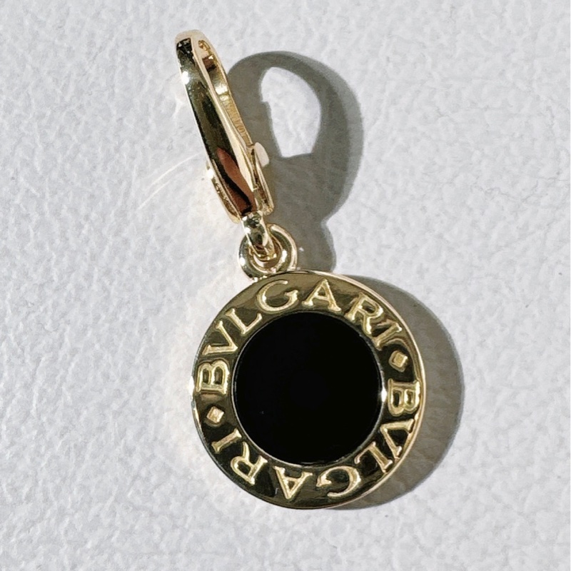 Bvlgari寶格麗 Vintage 中古 18k 黃金黑瑪瑙吊墜-4