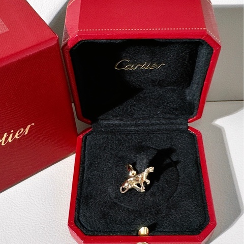 Cartier卡地亞 Vintage 中古 18K 玫瑰金 獵豹吊墜（無鏈）
