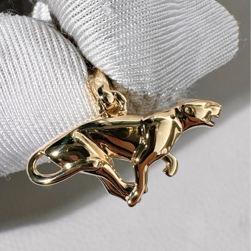 Cartier卡地亞 Vintage 中古 18K 玫瑰金 獵豹吊墜(無鏈)-2