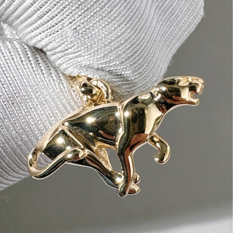 Cartier卡地亞 Vintage 中古 18K 玫瑰金 獵豹吊墜(無鏈)-3