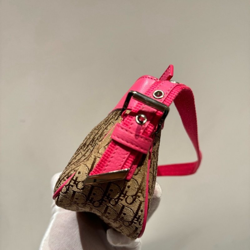 Dior jisoo同款同色腋下 小胖丁元寶包 芭比粉 blackpink粉墨金智秀同款 22*12*8 98新配件塵袋-3