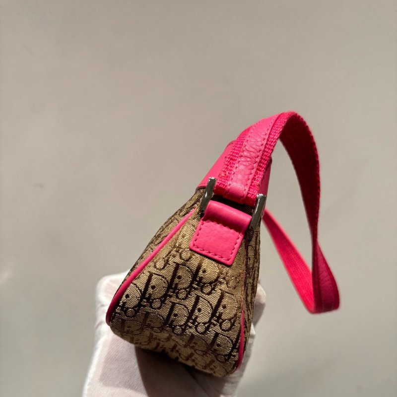 Dior jisoo同款同色腋下 小胖丁元寶包 芭比粉 blackpink粉墨金智秀同款 22*12*8 98新配件塵袋-4