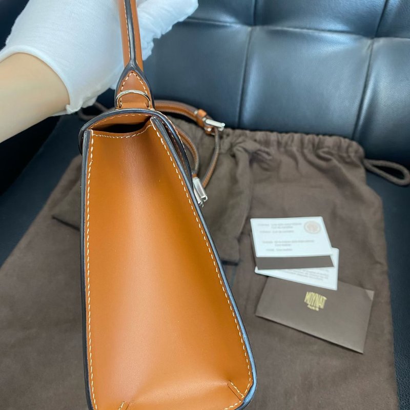moynat gabrielle 金棕拼帆布包小號 20*8.5*22cm 99新配件塵袋保卡-4