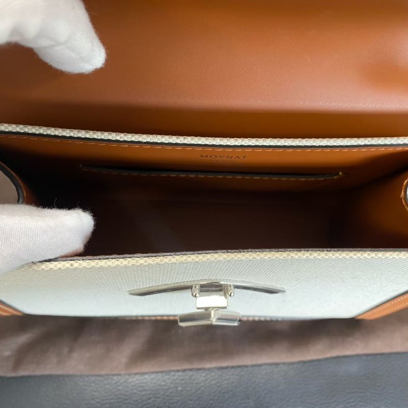 moynat gabrielle 金棕拼帆布包小號 20*8.5*22cm 99新配件塵袋保卡-6