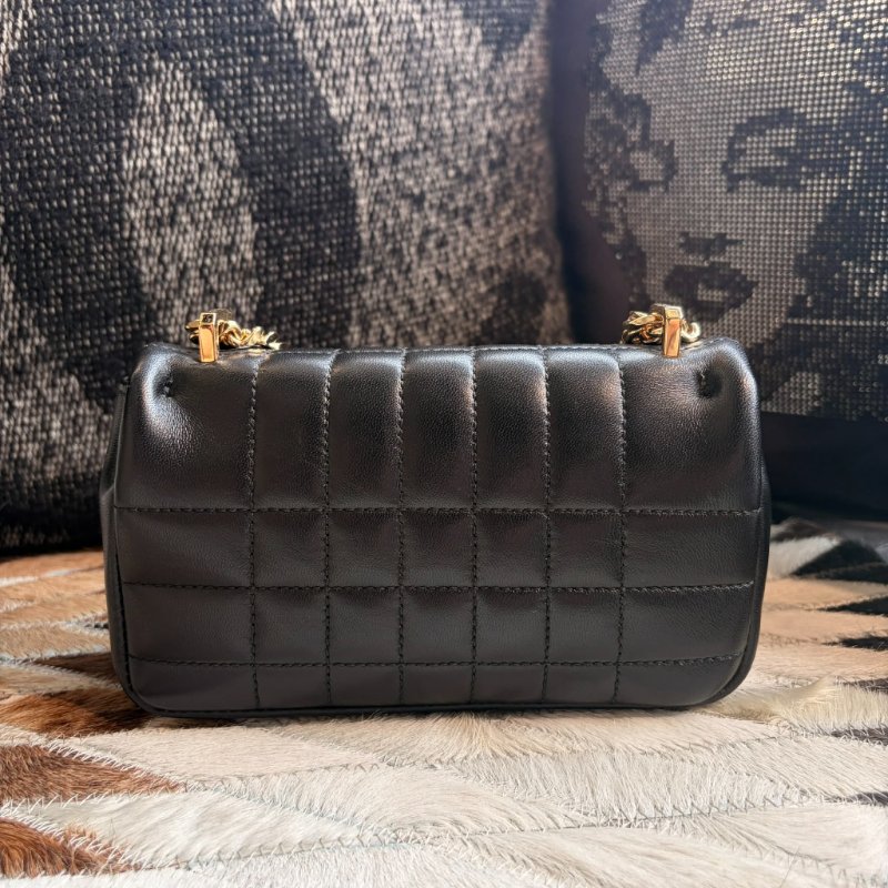 BURBERRY  LOLA 皮革迷你鏈袋包 黑-2