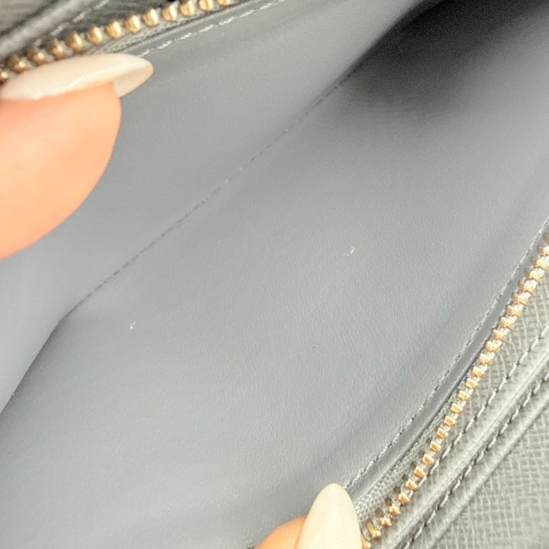 Louis Vuitton -灰藍色牛仔淡金釦Nautical拉鍊長夾-11