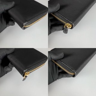 PRADA 1ML506 黑尼龍ㄇ拉長夾-10