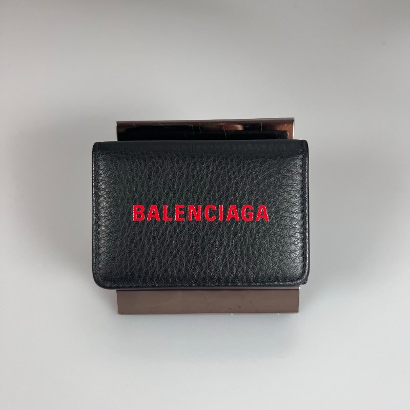 BALENCIAGA 551921 黑三折短夾-1