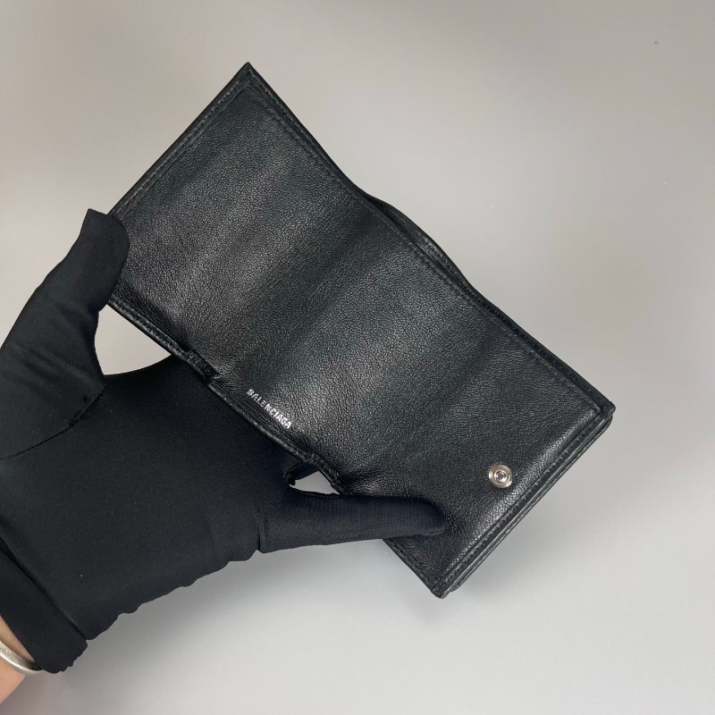 BALENCIAGA 551921 黑三折短夾-5