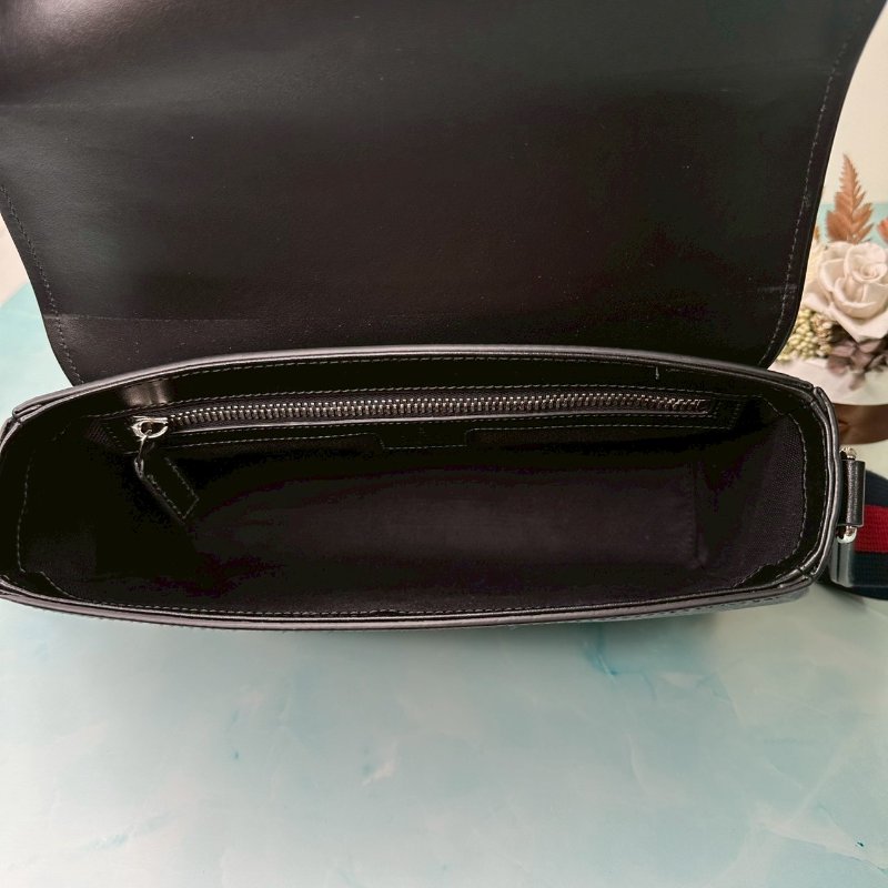 GUCCI 滿版老花掀蓋郵差包-7