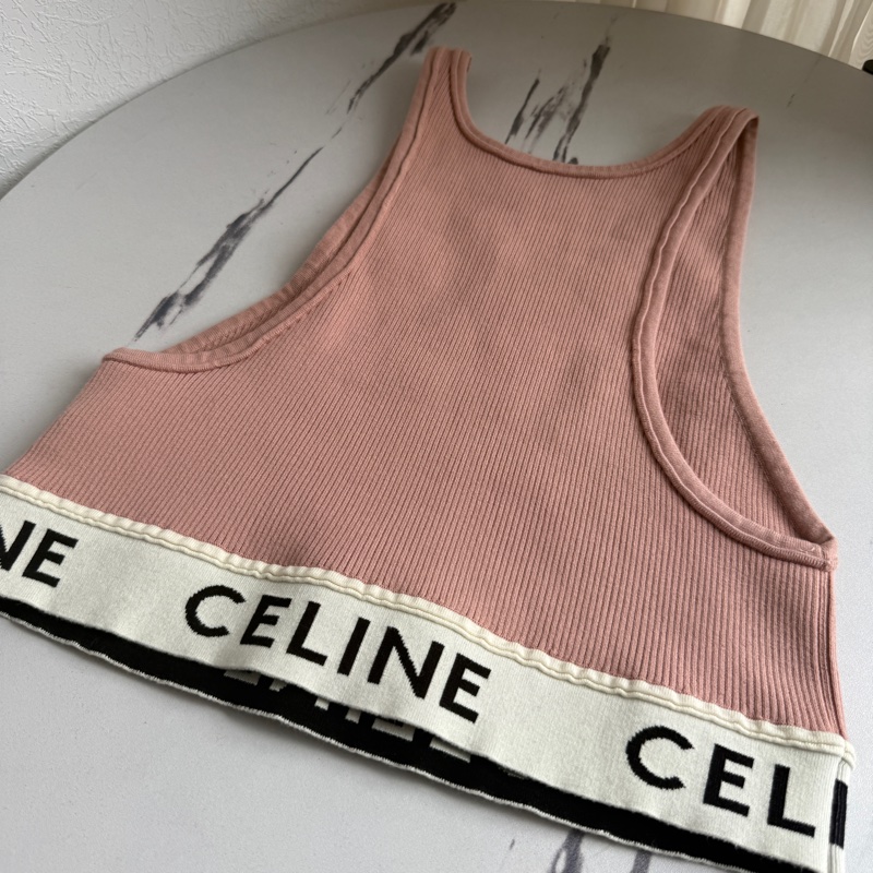 Celine 粉色運動背心🎽-3