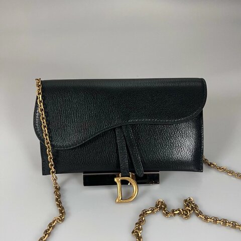 DIOR 46.MA.0262 黑皮革WOC包