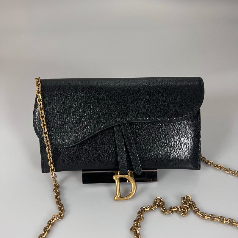 DIOR 46.MA.0262 黑皮革WOC包-0