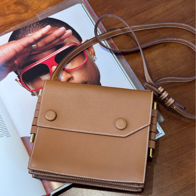 Hermes愛馬仕 twins金棕色 evercolor皮-1