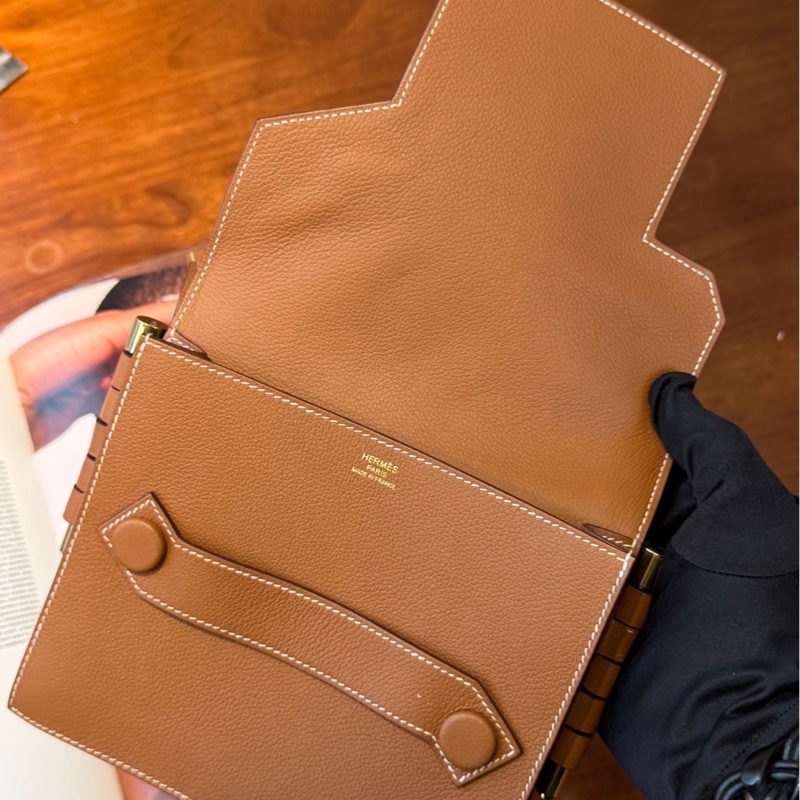 Hermes愛馬仕 twins金棕色 evercolor皮-4