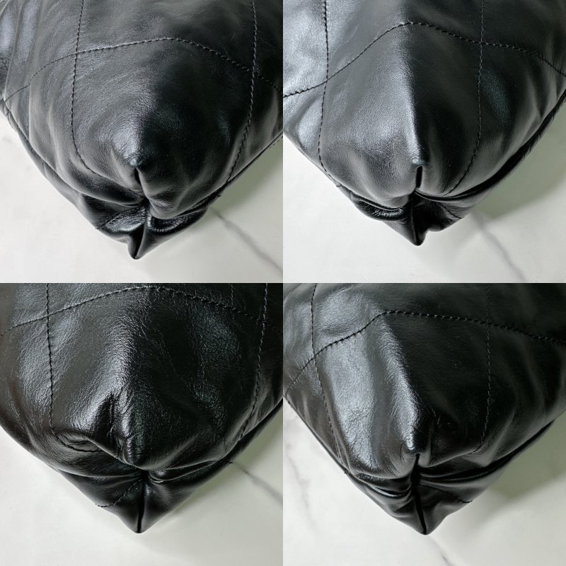 CHANEL 中款黑字22包-9