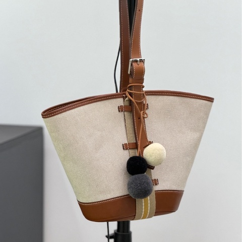 Hermes 愛馬仕菜籃子vintage馬鞍皮拼帆布