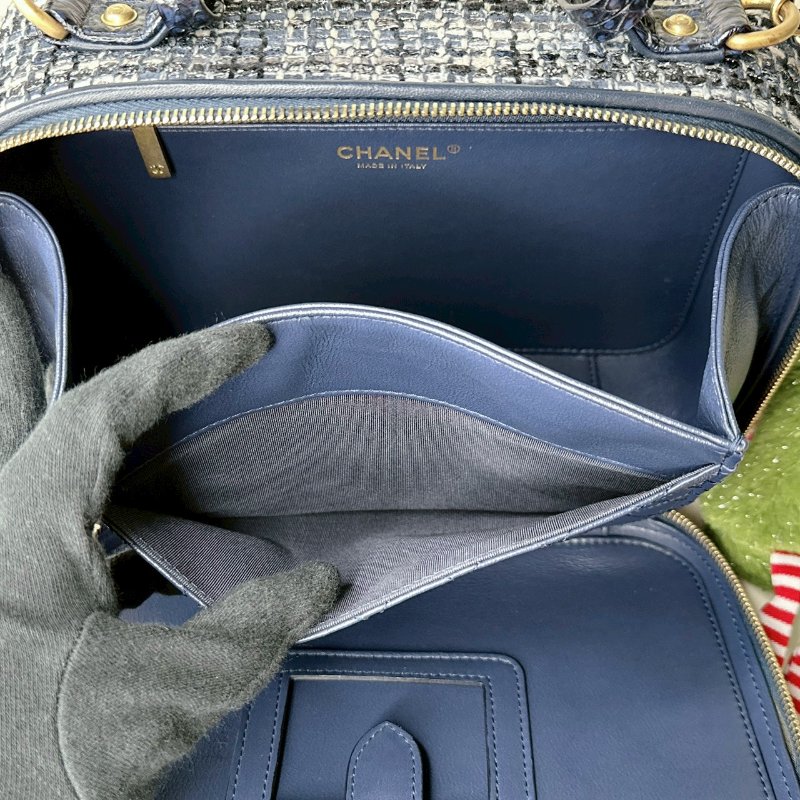 CHANEL 毛呢手提鏈帶箱包-6