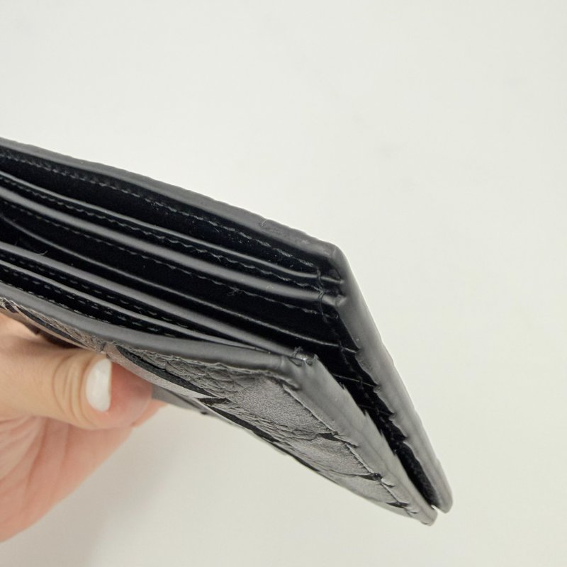 Bottega Veneta - 黑色牛皮編織Intrecciato 對開短夾-9