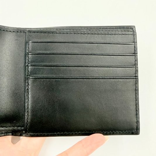 Bottega Veneta - 黑色牛皮編織Intrecciato 對開短夾-7