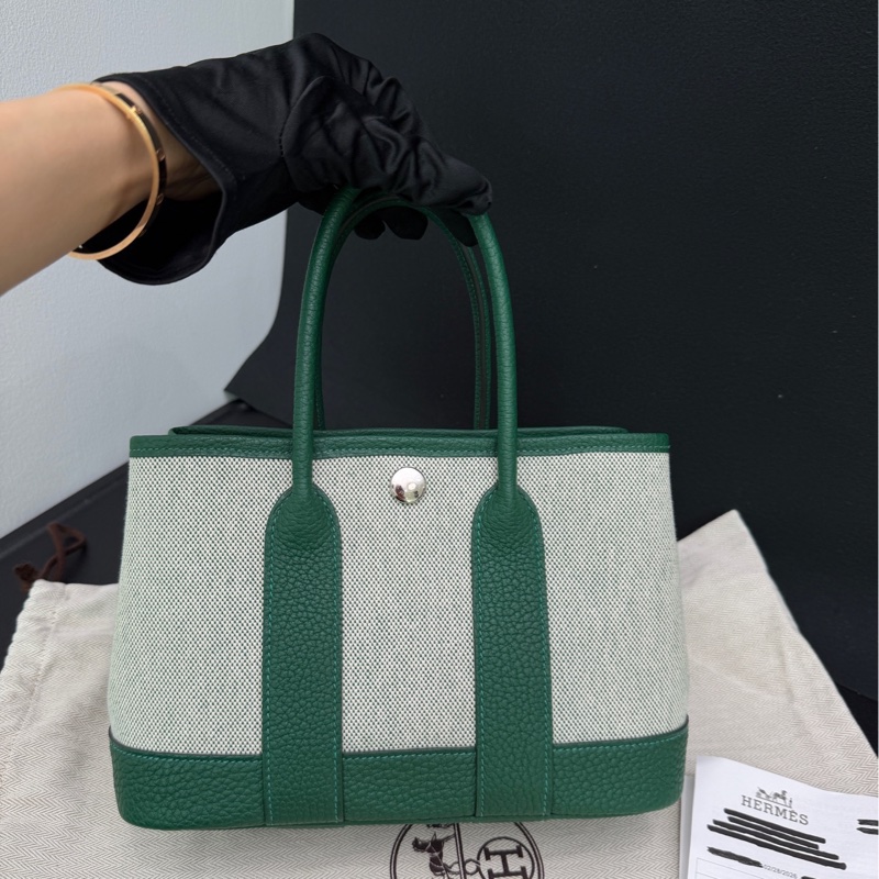 Hermes愛馬仕Minigarden寶石綠 塵袋 票-2