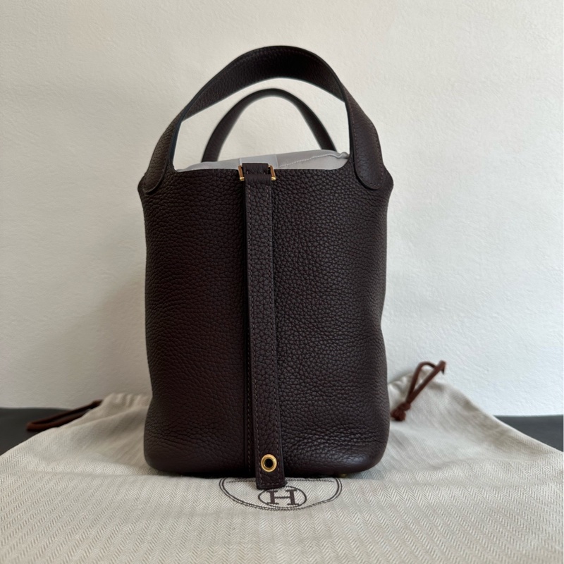 Hermes 愛馬仕菜籃子18馬鞍紅 新全套帶票-2