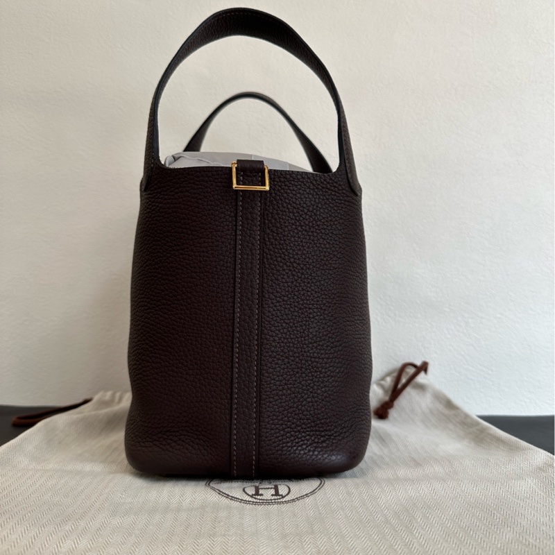 Hermes 愛馬仕菜籃子18馬鞍紅 新全套帶票-3