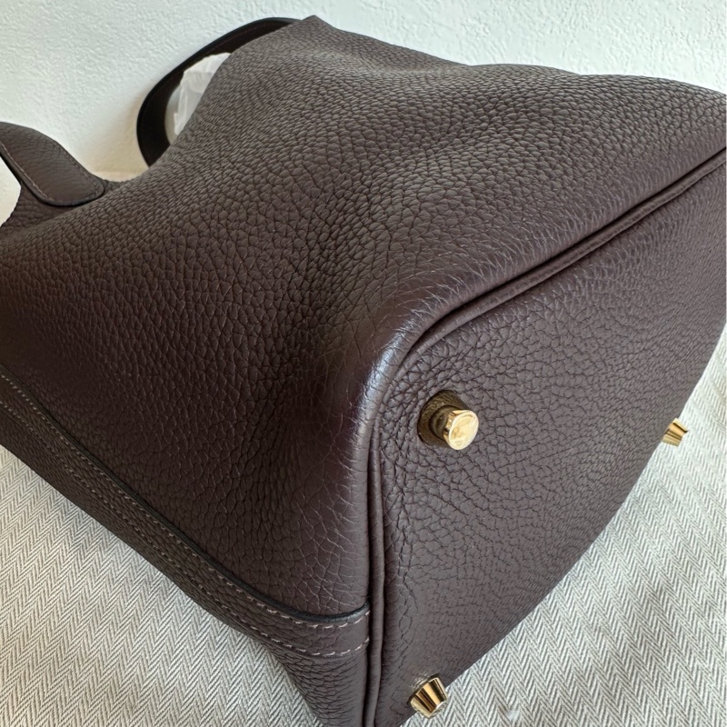 Hermes 愛馬仕菜籃子18馬鞍紅 新全套帶票-7