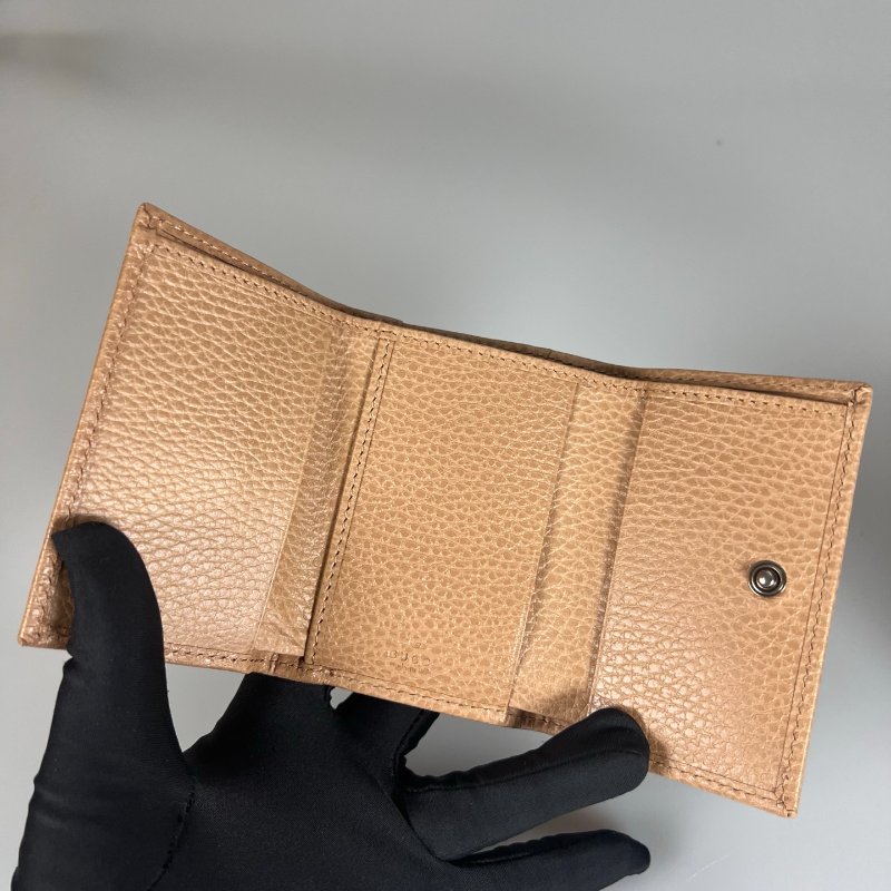 GUCCI 544407  膚色三折短夾-5