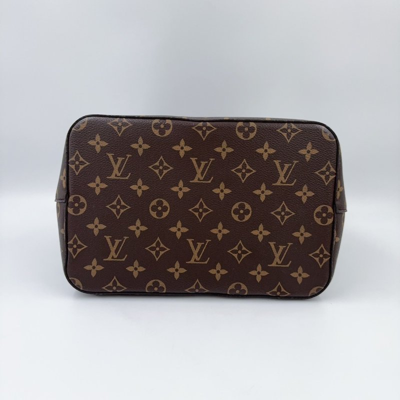 LV老花拚黑色內裡MM束口水桶包M44020-8