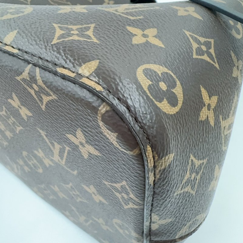 LV老花拚黑色內裡MM束口水桶包M44020-13