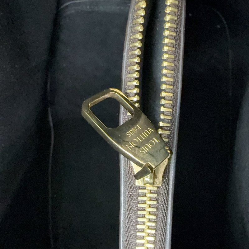 LV老花拚黑色內裡MM束口水桶包M44020-18