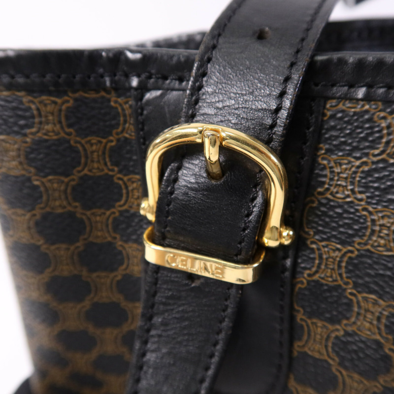 CELINE 牛皮皮革Tote Bag金扣手挽袋-6