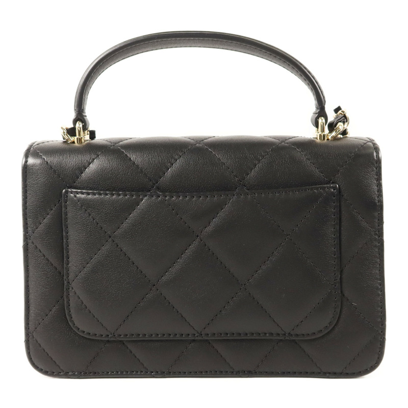 CHANEL 牛皮皮革Co Co Lady Flap Bag金扣手挽肩背兩用袋-1