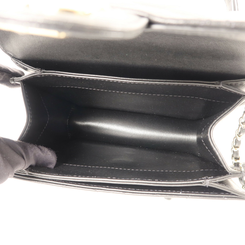 CHANEL 牛皮皮革Co Co Lady Flap Bag金扣手挽肩背兩用袋-4