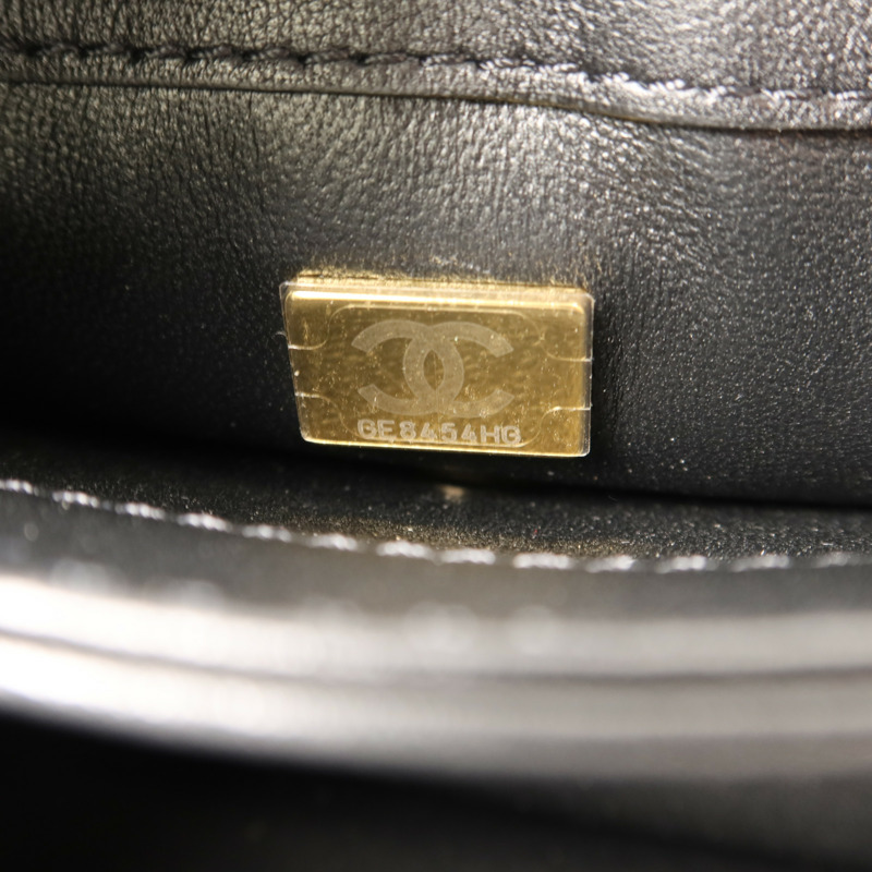 CHANEL 牛皮皮革Co Co Lady Flap Bag金扣手挽肩背兩用袋-6