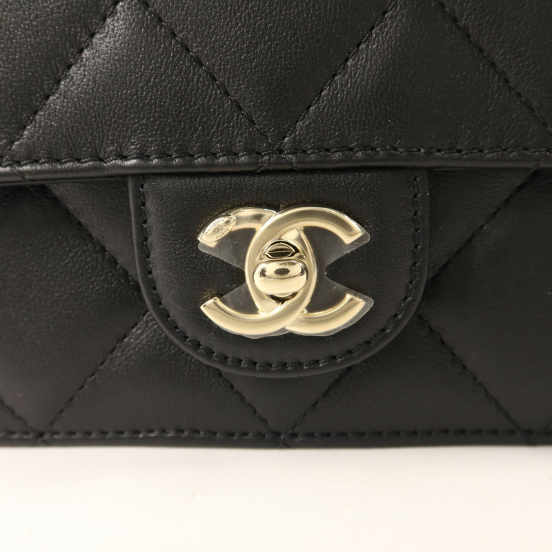 CHANEL 牛皮皮革Co Co Lady Flap Bag金扣手挽肩背兩用袋-8