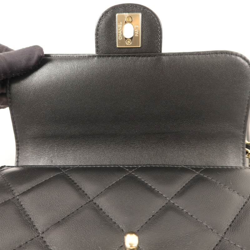 CHANEL 牛皮皮革Co Co Lady Flap Bag金扣手挽肩背兩用袋-9