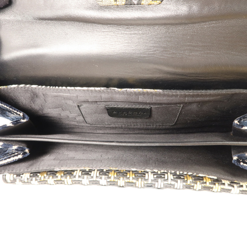 BVLGARI 天鵝絨/布料Clutch Bag金扣手拿包-4